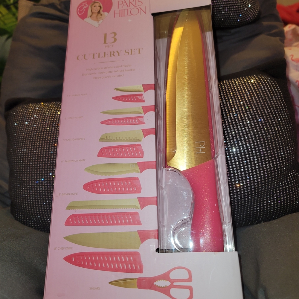 Paris Hilton Pink and Gold Cutlery Set